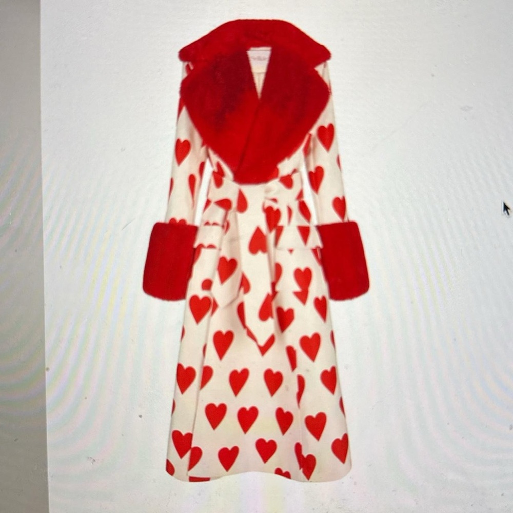Selkie Queen of Hearts red coat Size xxs fits more like a small! . New with tags